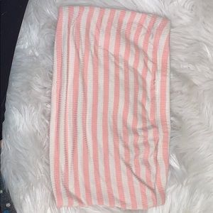Pink stripe tube top!